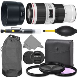 Canon EF 70-200mm f/4L is II USM Lens (2309C002) + AOM Pro Starter Bundle Kit - international Version (1 Year AOM Warranty)