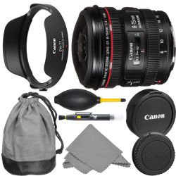 Canon EF 8-15mm f/4L Fisheye USM Lens (4427B002) + AOM Pro Starter Bundle Kit - International Version (1 Year AOM Warranty)