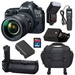 Canon EOS 5D Mark IV DSLR Camera with 24-105mm f/4L II Lens bundle