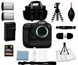 Canon EOS R3 Mirrorless Camera Body Bundle + 256GB 4K AOM Pro Kit: