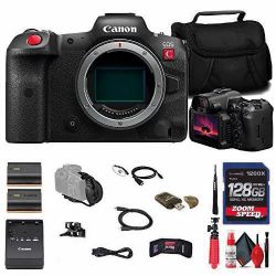 Canon EOS R5 C Mirrorless Cinema Camera (5077C002) + 128GB SD Card + Bag + Charger + LPE6 Battery + Card Reader + Flex Tripod + Hand Strap + More