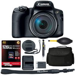 Canon PowerShot SX70 HS Digital Camera (3071C001) + 128GB 4K AOM Pro Kit: