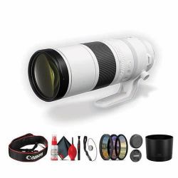 Canon RF 200-800mm f/6.3-9 is USM Super-telephoto Zoom Lens RF for Wildlife, Nature, Outdoor Sports (6263C002) + Filter Kit + Cap Keeper + Cleaning Kit