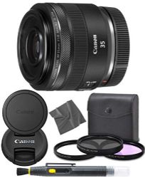 Canon RF 35mm f/1.8 is Macro STM Lens (2973C002) + AOM Pro Starter Bundle Kit