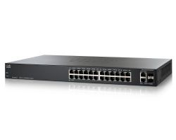 Cisco SF200-24 Smart Switch: 24 10/100 Ports, 2 Combo Mini-GBIC Ports (SLM224GTNA)