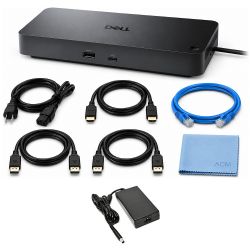 Dell Pro Dock WD25 USB-C Docking Station 100W Power Delivery Includes 2x Zoomspeed Display Port Cables + 1x Zoomspeed HDMI Cable + Ethernet Cable + Cleaning Cloth