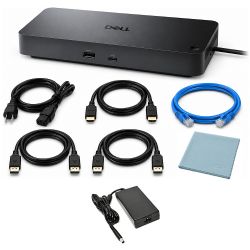 Dell Pro Thunderbolt 4 Dock WD25TB4 130W Power Delivery Includes 2x Zoomspeed Display Port Cables +1x Zoomspeed HDMI Cable + Ethernet Cable + Cleaning Cloth