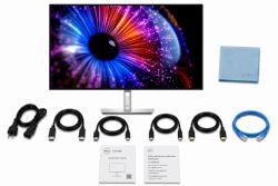 Dell UltraSharp U2724DE 27" Class WQHD LED Monitor - 16:9 DisplayPort Cable + ZoomSpeed HDMI Cable + ZoomSpeed Ethernet Cable + AOM Microfiber Cloth+ More