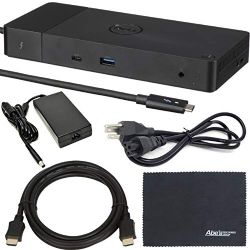 Dell WD19TB Thunderbolt Docking Station with 180W AC Power Adapter (130W Power Delivery) + AOM Starter Bundle
