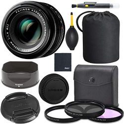 FUJIFILM XF 35mm f/1.4 R Lens (16240755) + AOM Bundle Package Kit - international Version