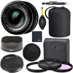 FUJIFILM XF 35mm f/1.4 R Lens (16240755) + AOM Bundle Package Kit - International Version