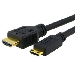 6 Feet Gold  for camera Plated HDMI to HDMI Mini Cable