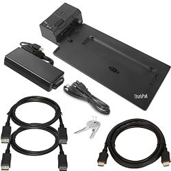 Lenovo 135W ThinkPad Ultra Docking Station (40AJ0135US) + ZoomSpeed HDMI Cable + 2 x ZoomSpeed DisplayPort Cables + AOM Starter Bundle