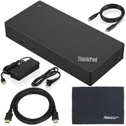 Lenovo 40AS0090US ThinkPad USB Type-C Dock Gen 2 + ZoomSpeed HDMI Cable (with Ethernet) + AOM Starter Bundle