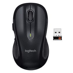 Logitech M510 Wireless Computer Mouse Comfortable Shape with USB Unifying Receiver, with Back/Forward Buttons and Side-to-Side Scrolling, Dark Gray