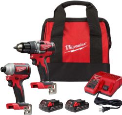 Milwaukee 2697-22 M18 18-Volt Lithium-Ion Cordless Hammer Drill/Impact Driver XC Combo Kit (2-Tool)