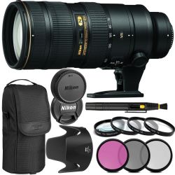 Nikon AF-S NIKKOR 70-200mm f/2.8G ED VR II, Pro Kit includes 7 Filters,