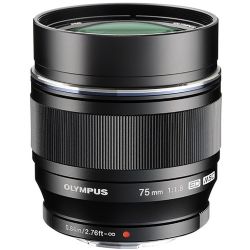 Olympus M.Zuiko Digital ED 75mm f/1.8 Lens Black