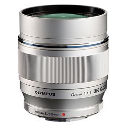 Olympus M.Zuiko Digital ED 75mm f/1.8 Lens Silver