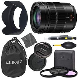 Panasonic Leica DG Vario-Elmarit 12-60mm f/2.8-4 ASPH. Power O.I.S. Lens (H-ES12060) + AOM Pro Starter Bundle Kit - international Version (1 Year AOM Warranty)