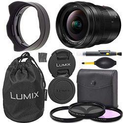 Panasonic Leica DG Vario-Elmarit 8-18mm f/2.8-4 ASPH. Lens (H-E08018) 8-18mm 2.8-4 Mirrorless Wide Angle Zoom Lens + AOM Pro Bundle - international Version (1 Year AOM Warranty)