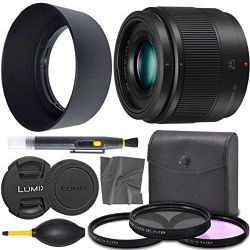 Panasonic Lumix G 25mm f/1.7 ASPH. Mirrorless Camera Prime Lens 25mm f1.7 (H-H025K) + AOM Pro Bundle - International Version (1 Year AOM Warranty)
