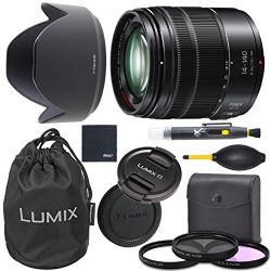 Panasonic Lumix G Vario 14-140mm: f/3.5-5.6 II ASPH. Power O.I.S. Lens (H-FSA14140) + AOM Starter Bundle - international Version