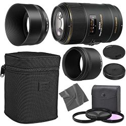 Sigma 105mm F2.8 for Nikon: Sigma 105mm f/2.8 EX DG OS HSM Macro Lens for Nikon AF Cameras + AOM Starter Bundle - International Version