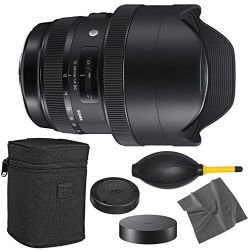 Sigma 12-24mm f/4 DG HSM Art Lens for Nikon F + AOM Starter Kit Sigma Case Hood