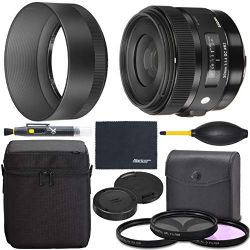 Sigma 30mm f/1.4 DC HSM Art Lens for Canon EF (301-101) + AOM Pro Starter Bundle Kit - international Version (1 Year AOM Warranty)