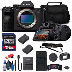 Sony a7R V Mirrorless Camera (ILCE7RM5/B) + 128GB Memory Card + Bag + NP-FZ100 Compatible Battery + External Charger + Card Reader + Memory Wallet + Cleaning Kit