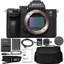 Sony Alpha a7R III Mirrorless Digital Camera (Body Only) With NP-FZ100 Battery, 64gb SDXC 1200x Card, Card Reader, Carrying case, Charger Bundle Kit