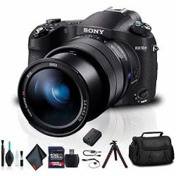 Sony Cyber-Shot DSC-RX10 IV Camera DSCRX10M4/B with Soft Bag, Additional Battery, 128GB Memory Card, Card Reader, Plus Essential Accessories