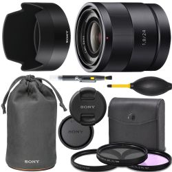 Sony E 24mm f1.8 SEL24F18Z: Sony Sonnar T E 24mm f/1.8 ZA Lens + AOM Pro Kit Combo Bundle - international Version (1 Year AOM Warranty)