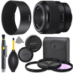 Sony FE 50mm f/1.8 Lens: Full Frame Mirrorless Prime Lens + AOM Pro Kit Combo Bundle - International Version