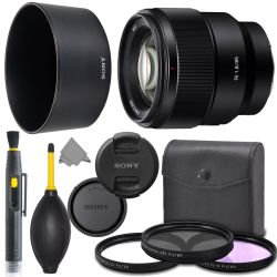 Sony FE 85mm f/1.8 Lens: Full Frame (SEL85F18) + AOM Pro Starter Bundle Kit - International Version (1 Year AOM Warranty)
