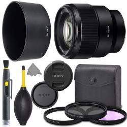 Sony FE 85mm f/1.8 Lens: Full Frame (SEL85F18) + AOM Pro Starter Bundle Kit - international Version (1 Year AOM Warranty)