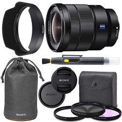 Sony Vario-Tessar T FE 16-35mm f/4 ZA OSS Lens with Sony Lens Pouch + AOM Pro Kit Combo Bundle - international Version (1 Year AOM Warranty)