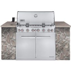 Weber Summit S-660 Built-in Natural Gas Grill With Rotisserie & Sear Burner - 7460001