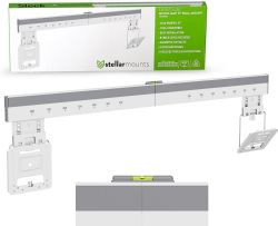 Ultra Slim Micro Gap Wall Mount for 43-100 inch TVs, Vesa 200x200-800x600, 165 lbs, Only.37 Profile, Kickstand, Magnetic Contacts, Tools & Bubble Level (2026 Model) (White)