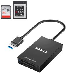 XQD Card Reader, USB3.0 XQD/SD Card Reader Dual Slot Memory Card Reader