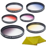 58mm 6 Piece Color Graduated Filter Kit - Glass with Case