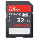 32GB Class 10, Ultra SDHC UHS-I Memory Card, 30 MB/s Read Speed