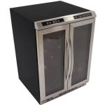 Avanti 24" Undercounter Side by Side Dual Zone Wine/Beverage Cooler with 19 Wine Bottles Capacity Stainless Steel