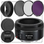 Canon 0570C002 EF 50mm f/1.8 STM Full Frame Camera Lens + Supply