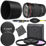 Canon EF 135mm f/2L USM Lens (2520A004) + AOM Pro Starter Bundle Kit - International Version (1 Year AOM Warranty)