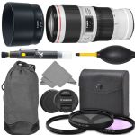 Canon EF 70-200mm f/4L is II USM Lens (2309C002) + AOM Pro Starter Bundle Kit - International Version (1 Year AOM Warranty)