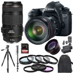 Canon EOS 6D Body W/ 24-105mm 70-300mm 128GB Kit