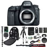 Canon EOS 6D Mark II Digital SLR Camera With Wifi Body Only Deluxe Bundle