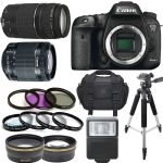 Canon EOS 7D Mark II Body W/ 18-55mm IS STM 75-300mm III 64GB Kit